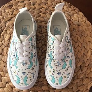 Kids Vans Slip Ons, Shark Party size 12.5